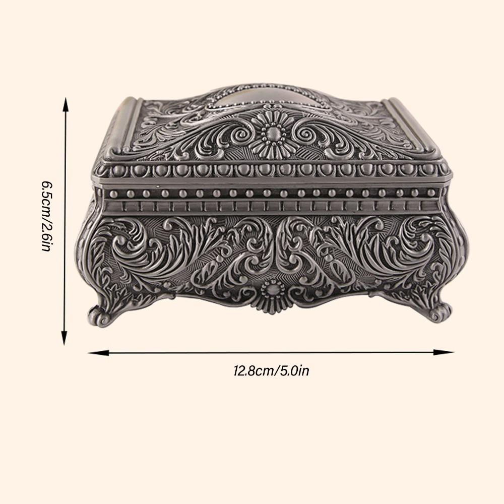 Antique Vintage Jewelry Box Silver Storage Jewelry Box Musical Jewelry Box For Ladies