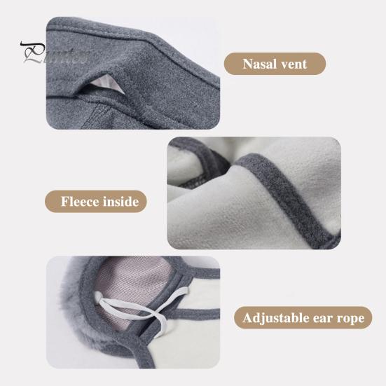 Cyklistický chránič obličeje s plyšovými chrániči sluchu Větruodolný Teplý podzim Zima Chladné počasí Venkovní sníh Lyžování Jízda na motorce Ochrana sluchu 2 v 1 Ochrana obličeje