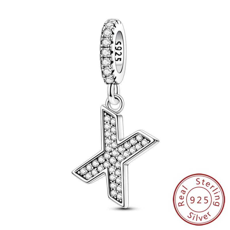 New Charms Beads Pendants Copper 26 Letters A-Z Alphabet Diy Name Beads Fit Original Bracelet Women Jewelry Making