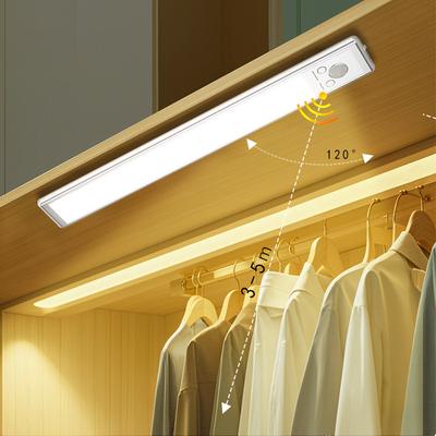 Motion Sensor Night Light USB Rechargeable Wireless Lamp Under Cabinet Led Lights for Kitchen Cabinet Bedroom Wardrobe Lighting