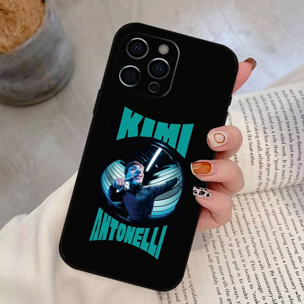 Driver K-Kimi A-Antonelli Phone Case For iPhone 17, 16,15,14,13,12,11 Plus,Pro Max, Others Soft Black Cover