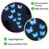 Yousheng Glow in The Dark Butterfly Wall Decals, Luminous Butterfly Stickers, Colorful Removable Self-Adhesive Decals for Girls Bedroom, Kids Baby