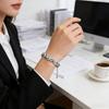 Classical Gold Silver Leaf Design Wrist Chain Alloy Bracelet Comfortable Wrist Bangle Jewelry for Various Occasions
