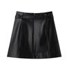 PEACEBIRD Women's A-Line Faux Leather Skirt