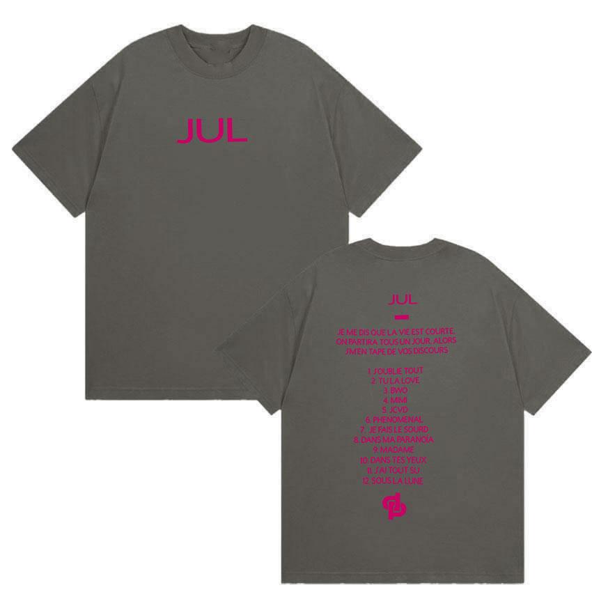 New Album Jul Double Sided Print Tshirt UNISEX Women Vintage Harajuku Oversized YK Tshirts Summer Clothing Cotton Tops