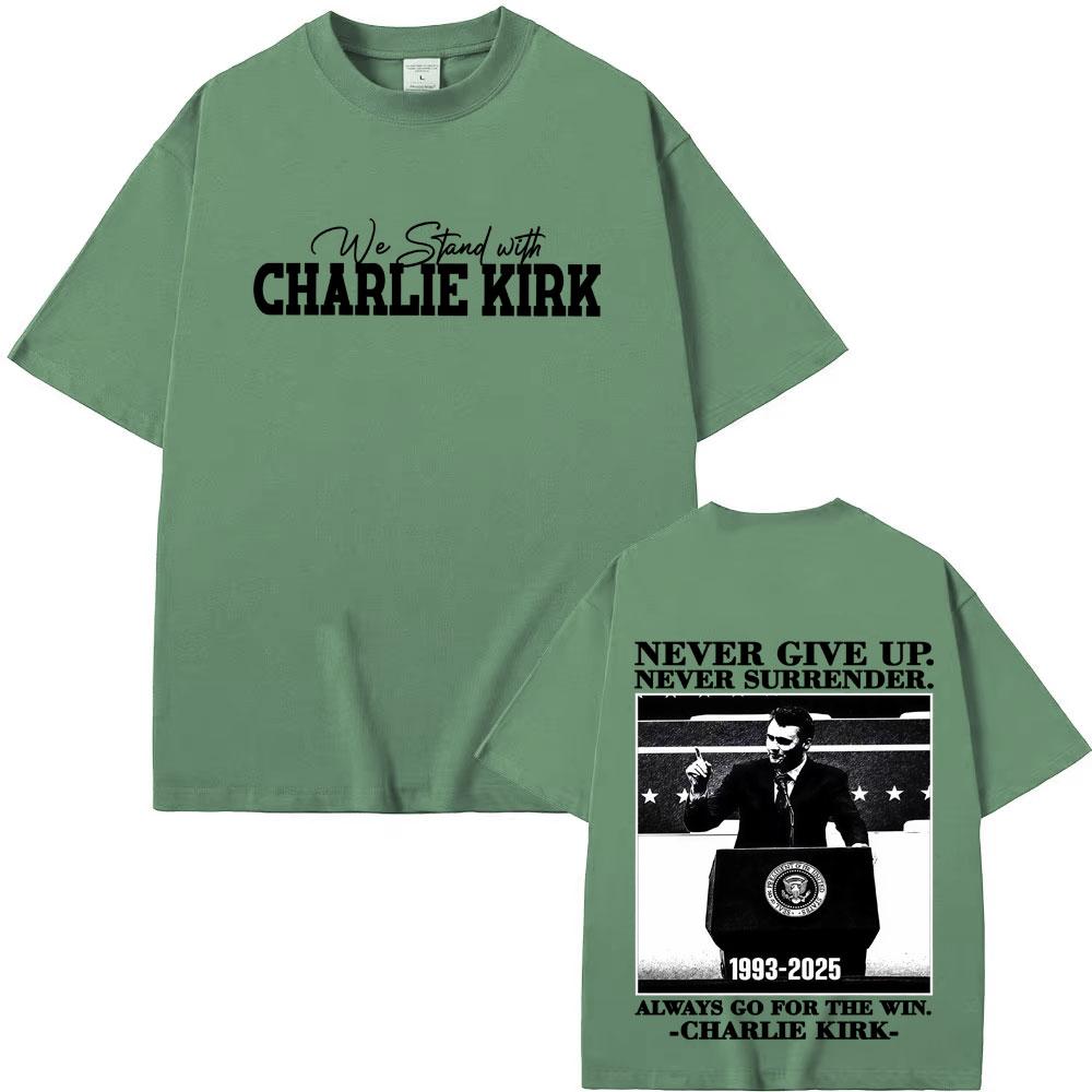 Justice for Charlie Kirk Freedom T Shirt Harajuku Y2k Gothic Oversized T Shirts Men Women Summer Hip Hop Oversized Loose T-shirt 4XL