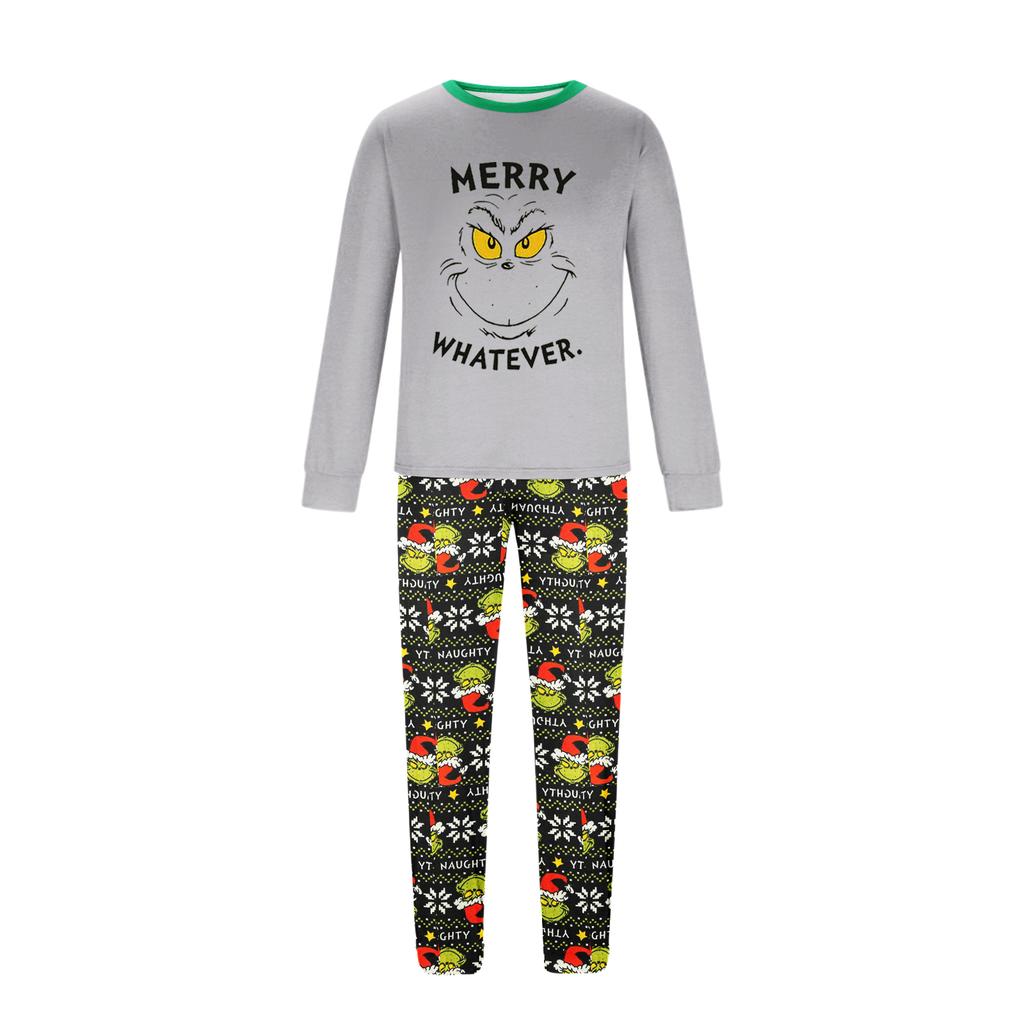 Parent-child Christmas Print Home Suit Long-sleeved Top And Pants