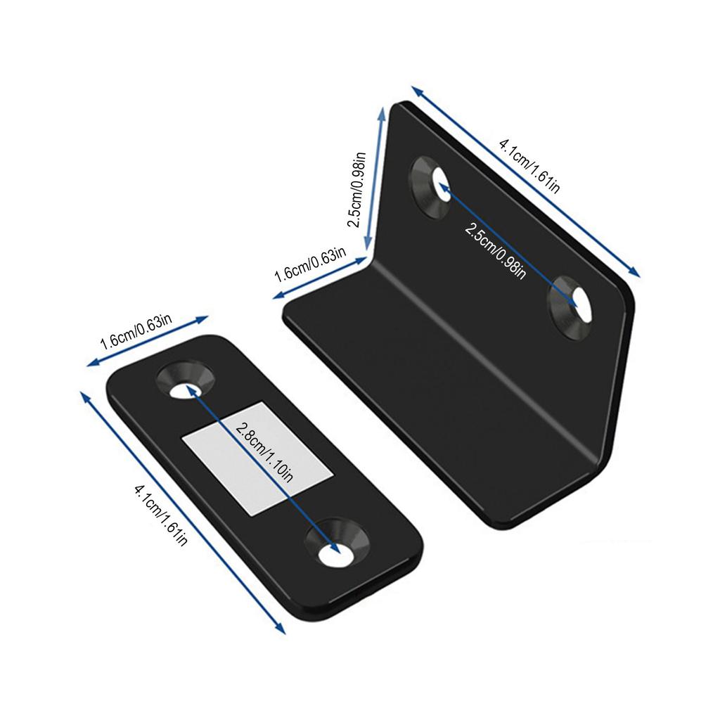 L-Type Strong Magnetic Door Closer Cabinet Catches Latch Magnet Wardrobes Door Stopper Ultra Thin Closures Furniture Fittings