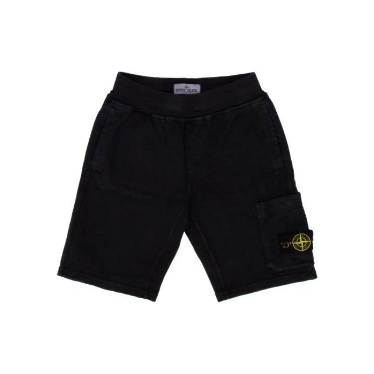 Stone Island SS23 Solid Color Compass Patch Cargo Shorts Kids shorts 781660541-V0129