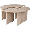Coffee Table - MOIRA - Round - Travertine Marble Effect - 90 X 90 X 41 Cm