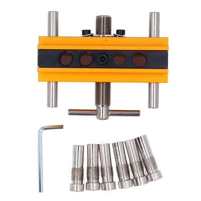 Self Centering Doweling Jig Kit Metric Adjustable Width Drilling Guide Wth 6 Bushings for Straight