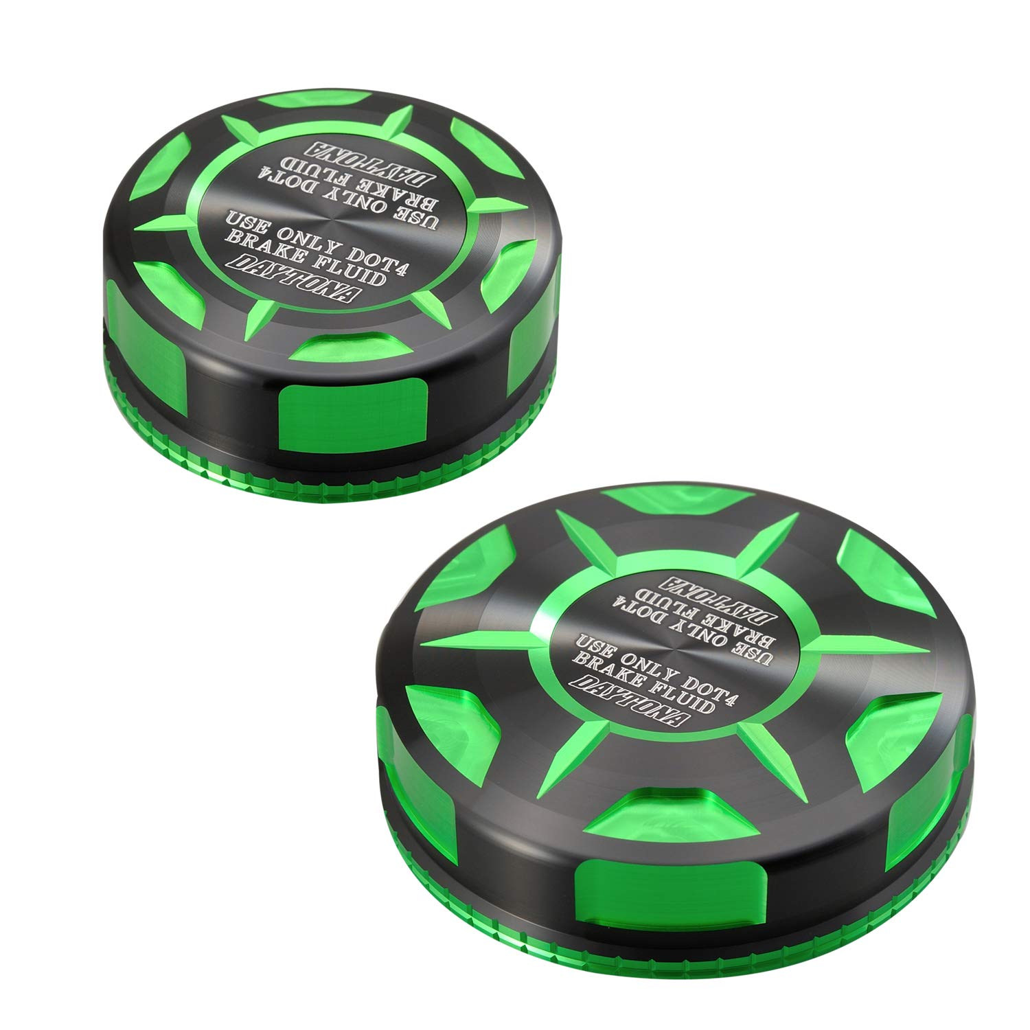 Daytona Master Cylinder Cap Set for including Z900RS PREMIUM ZONE Motorcycles, (18-23), series, Green, 99516.