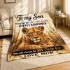 Lioness Cub Son Quote Coral Fleece Blanket Motherly Love Decor