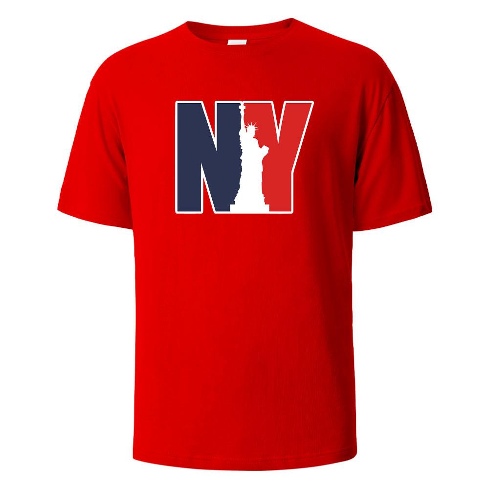 NewYork Print TShirt Summer Tees For Men Women 100 Cotton Oneck Oversize Casual Short sleeved Tops