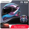 3C Certified Full Face Motorcycle Helmet for Men & Women - All-Season, Trendy Autumn/Winter Design