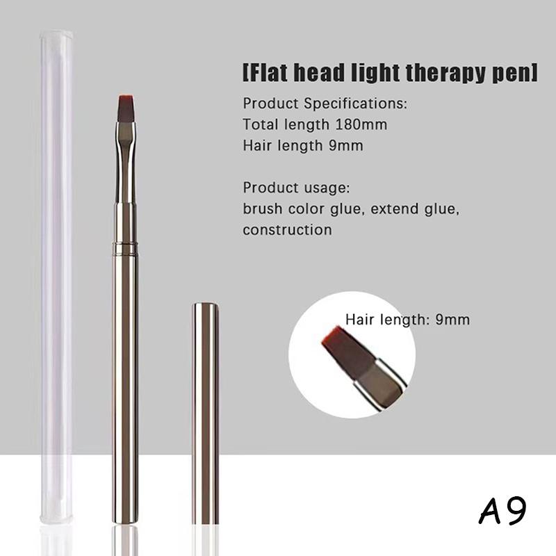 Nail Glue Phototherapy Brush UV Gel Painting Pen Nail Art Drawing Liner Brush Metal Manucure Professionnel Brushes Tools