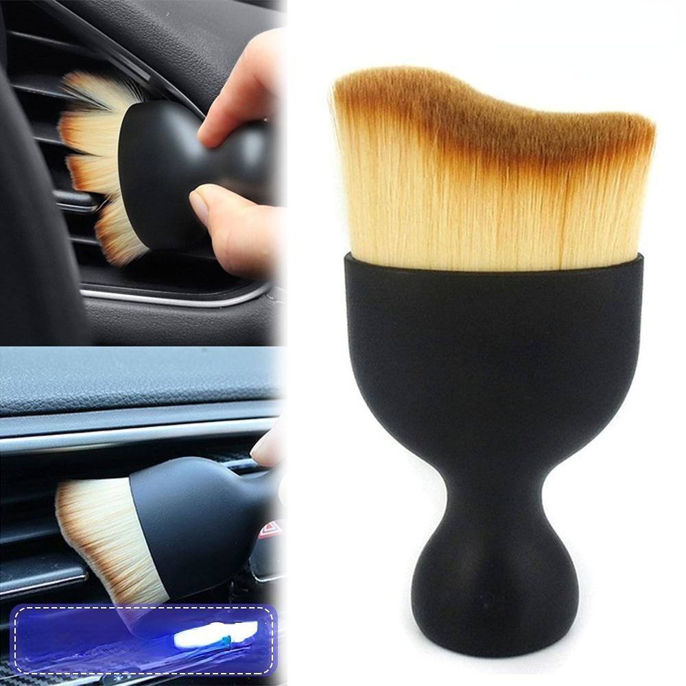 1pc Car Interior Cleaning Soft Brush Dashboard Air Outlet Gap Dust Removal Home Office Detailing Clean Tools