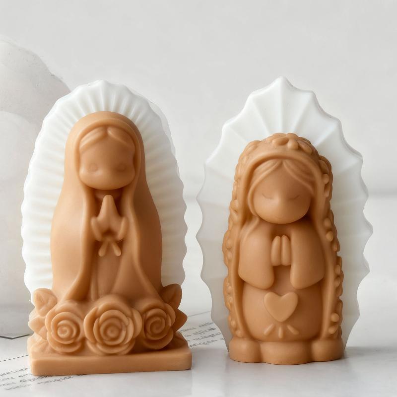 Praying Girl Angel Silicone Mold Diy Candle Scented Wax Plaster Ornament Mould Handmade Crafts Home Decoration Mold