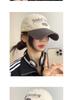 Retro Colorblock Baseball Cap - Korean & Japanese Style Duckbill, Enhances Face Appearance, Versatile & Soft for Women.