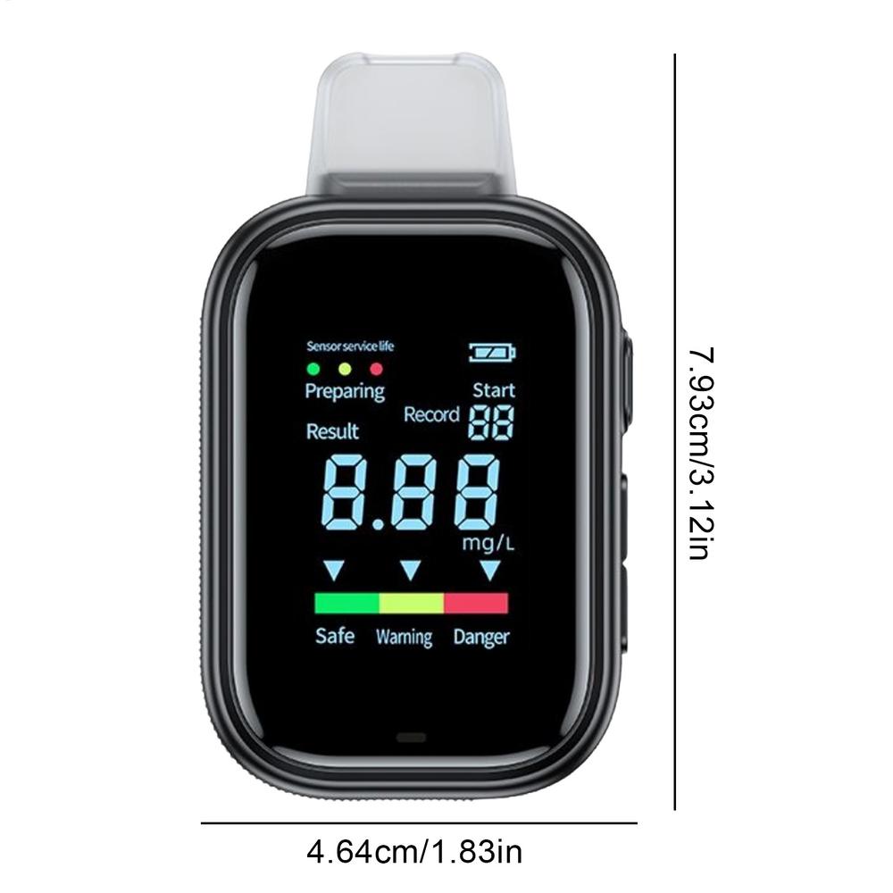

Portable Alcohol Tester Digital Breath Alcohol Tester Accurate Breathalyzer With LCD Display USB Rechargeable for Driving Car чорний