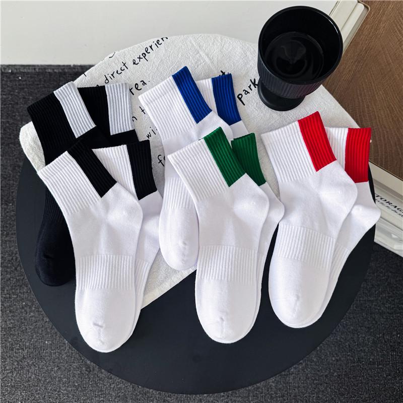 Cityboy Korean-Style Color Block Mid-Calf Sports Socks for Men & Women
