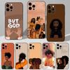 Black Girl A-Afro Phone Case For iPhone 16,15,14,13,12,11 Plus,Pro Max,XS,X,XR,SE,Mini,8,7 Soft Silicone Black Cover