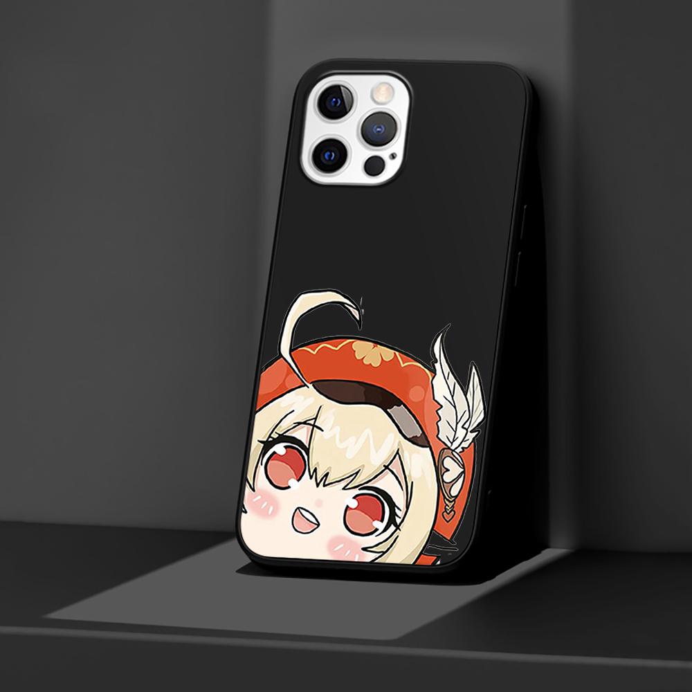 Phone Case for Apple iPhone 14 11 13 Pro Max 12 Mini XR 7 8 + SE 2020 XS 6 6s Plus 5 5s Genshin Impact Anime Cute Silicone Cover