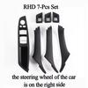 Carbon Fiber Inner Handle for F10 F11 F18 BMW 5 Series Armrest Pull Trim Cover 7 Pcs Set 51417225875 51417261933 51417225879