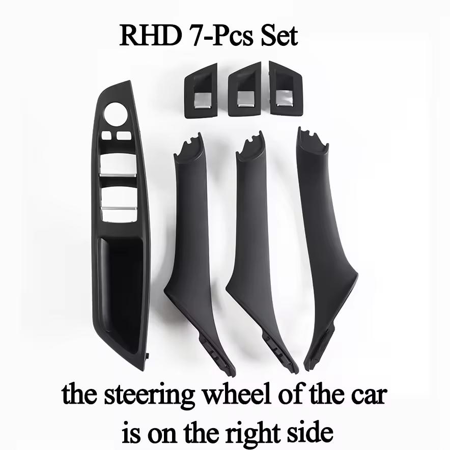 Carbon Fiber Inner Handle for F10 F11 F18 BMW 5 Series Armrest Pull Trim Cover 7 Pcs Set 51417225875 51417261933 51417225879