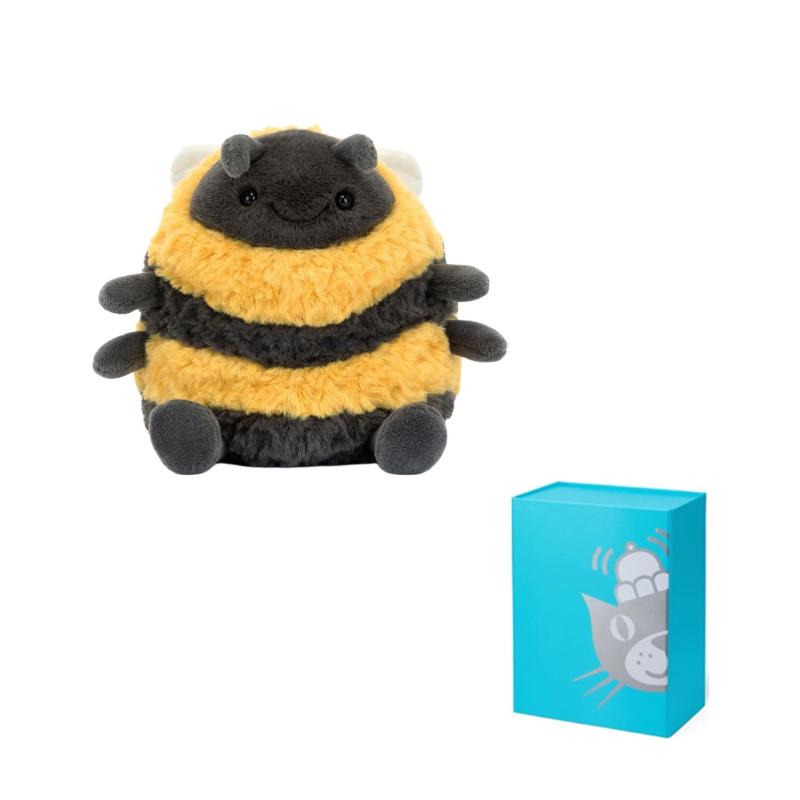 JELLYCAT Insect Inspired Collection Albium Bee Dolls Plush Doll 12.7cm Height In Sitting Posture