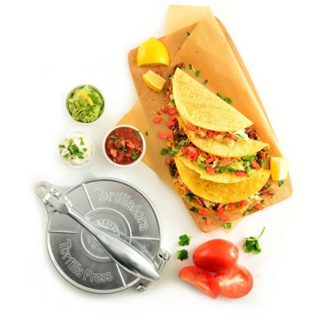 Nopro Tortilla Press Taco Kitchen Kitchen Utensils Cooking Utensils Restaurant Mexican Food Silver 26 X 20 X 1068 (Large) 5.5cm