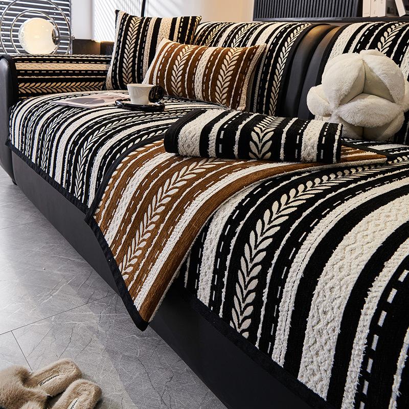 Chenille Sofa Cushion   New Four-Season Universal Sofa Cover Cover Cloth Straight Row Sofa Seat Cushion