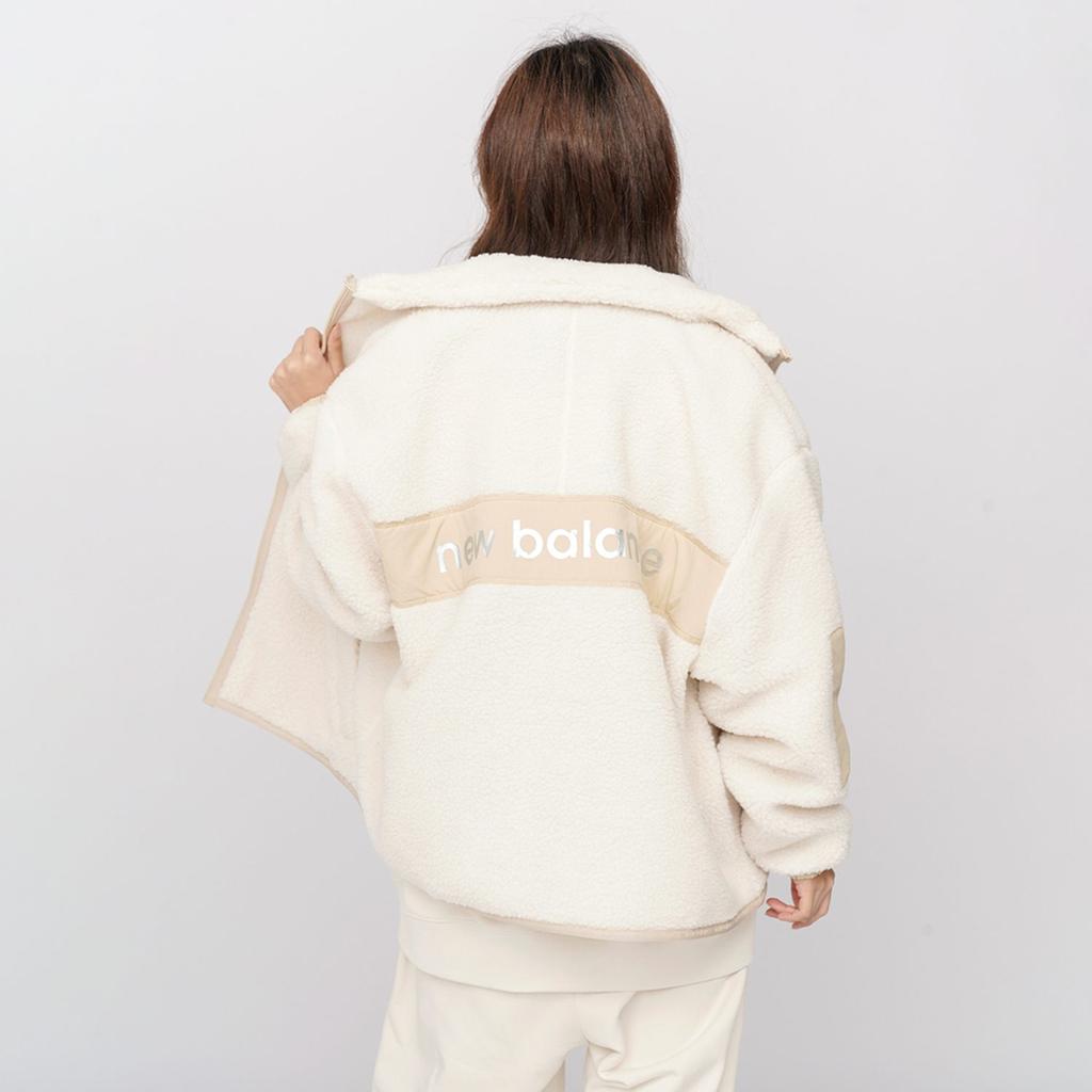 New Balance Velvet Jackets Women's Beige Stand Collar Moderate AWJ13326-MSU