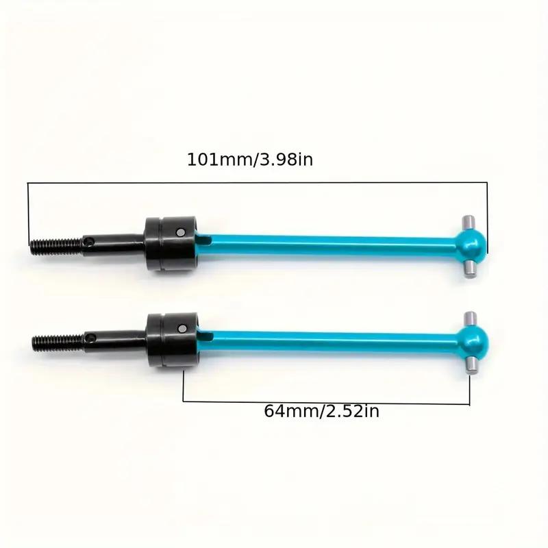 64mm Metal CVD Drive Shaft for Tamiya DT03 TT02B TT-02B 1/10 RC Car - Heavy Duty Universal Upgrade Parts