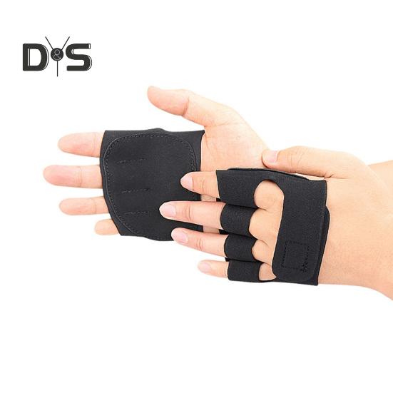 1 Pair Mini Weight Lifting Gloves Adjustable Breathable Anti-slip Men Women Palm Protection Workout Fitness Sports Training Dumbbells Partial Half