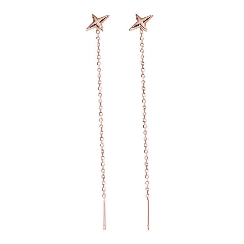 

Четырехконечная звезда ушной кабель длинный темперамент супер фея простой дизайн для изменения формы лица