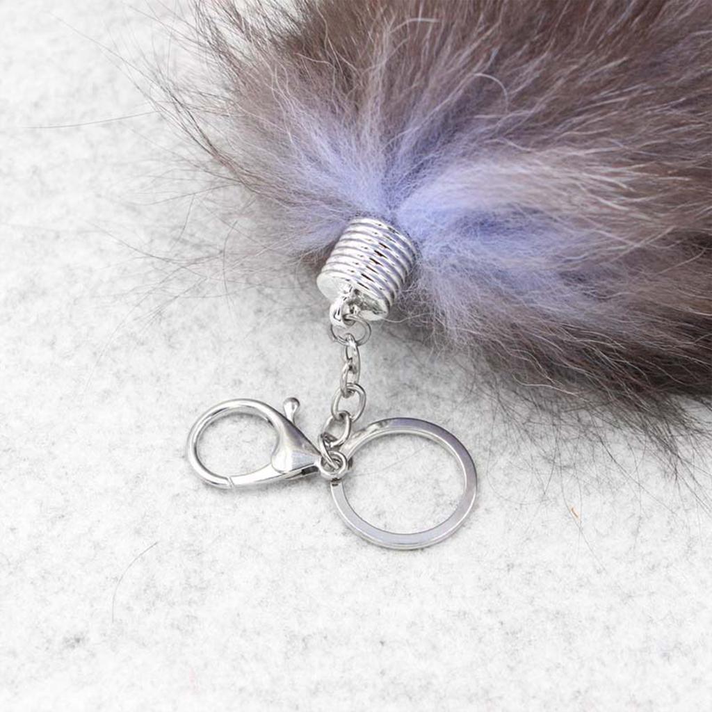 -Fur Fluffy Keychain Pendant Simulated Fur Design Soft Touch Hold Pendant For Students Backpack Decoration