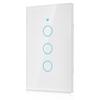 WiFi Touch Screen Switch Single Circle for Alexa for Google 3?Way AC  (White )