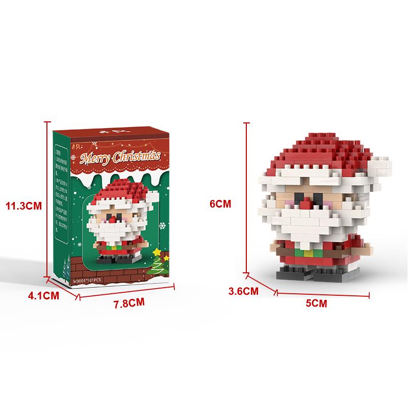 Vánoční dárky Stavebnice Série Santa Claus Sob Puzzle Sestavovací kostky Stolní dekorace Hračky pro dítě Vánoční dárek