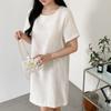 New Arrivals Open Run Women Short Sleeve Midi Dress Tweed Summer