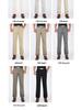 Men's Pure Cotton Summer Casual Pants - Middle-Aged & Elderly, High Waist, Loose Fit, Straight Leg