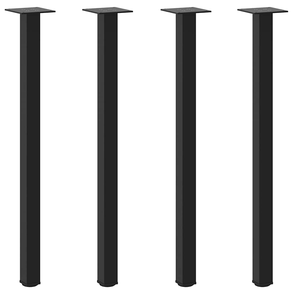 Vidaxl Nogi Do Stolika Kawowego, 4 Szt., Czarne, 72-74 Cm, Stal