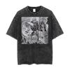 2026 Attack on Titan Anime T-shirt Lavata Retrò Uomo e Donna Abbigliamento Estivo Traspirante Top Harajuku Streetwear Maglietta Periferica
