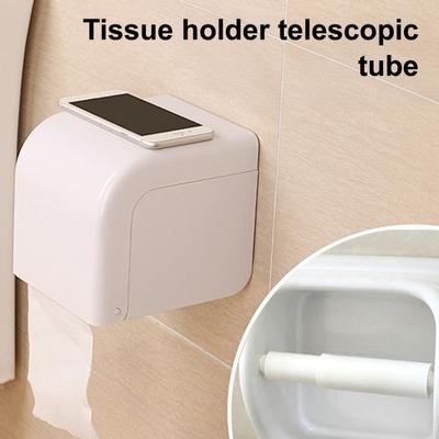Toilettenpapierrollenhalter Badezimmerpapierhalter Verstellbares Design Universelle Passform Einfache Installation Federbelasteter Toilettenpapierrollenhalter