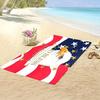 American Bald Eagle Beach Towel Single Sided 2D Quick Dry Soft Microfiber Towel For Beach Pool Spa Travel Patriotic Decor Gift