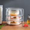 Transparent Microwave Food Cover Heat-Resistant Food Plates Microwave Splatter Guard  Freezer
