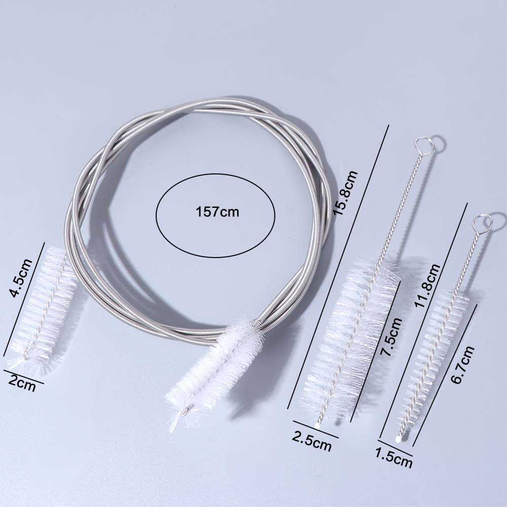 Dust Removal Trumpet Cleaning Brush Maintenance Kit Valve Brush Trumpet Tube Cleaning Bendable Flexible