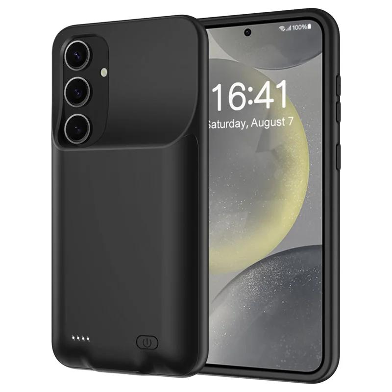 

Для Samsung Galaxy S25+ TPU Мягкий край Чехол с зарядкой 10000 мАч Расширенный аккумулятор чёрный