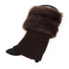 Winter Women Warm Faux Fur Crochet Knitted Leg Warmers Short Boot Socks Cuffs