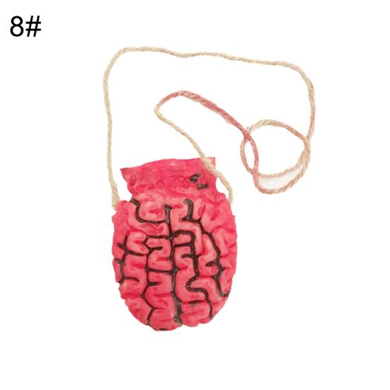 Realistic Bloody Hand Lung Body Organ Necklace Hanging Decor Halloween Props